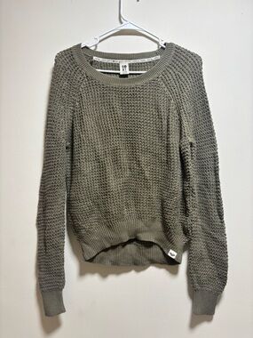 ROXY Olive Green Waffle Knit "Wild at Heart" Sweater- size XL